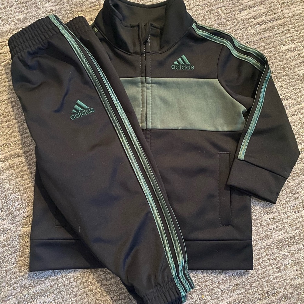 12 Month Nike Tracksuit Dark Green and Black